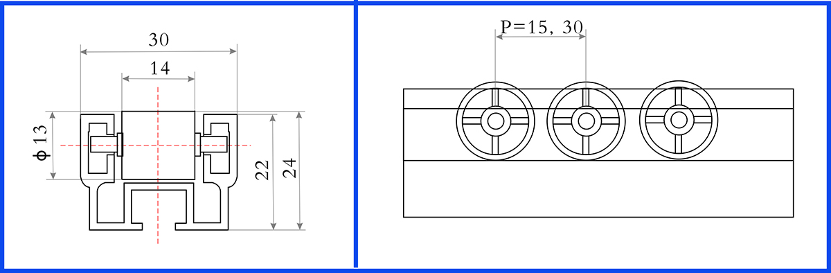 Aluminum Roller Track SK-AL-30