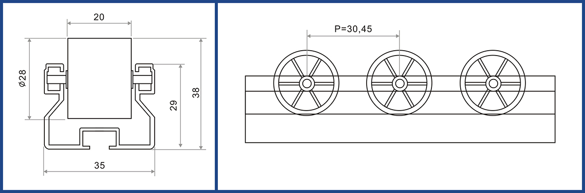 Aluminum Roller Track SK-AL-35