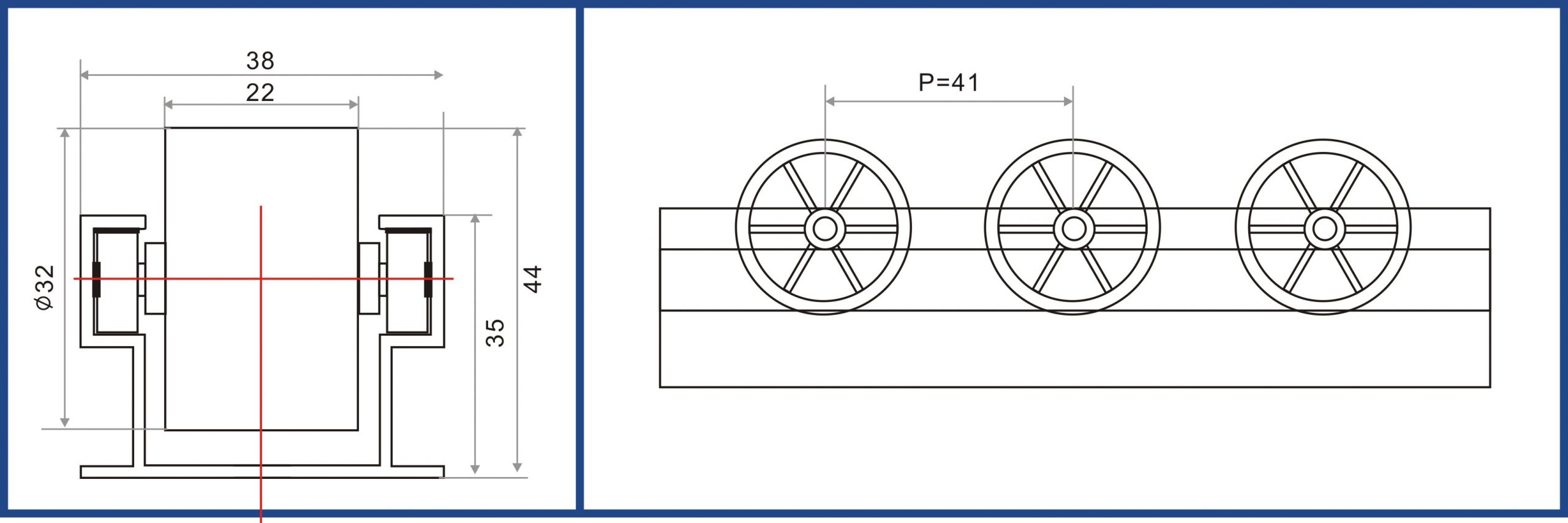 Aluminum Roller Track SK-AL-38A