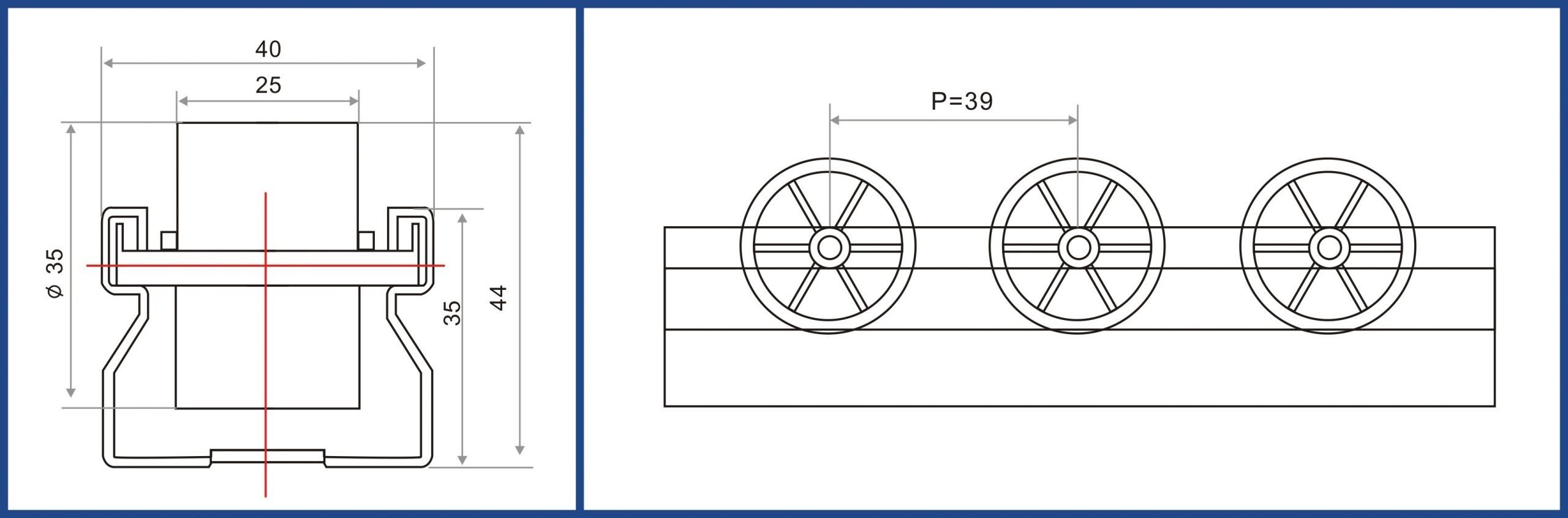 Aluminum Roller Track SK-AL-40E