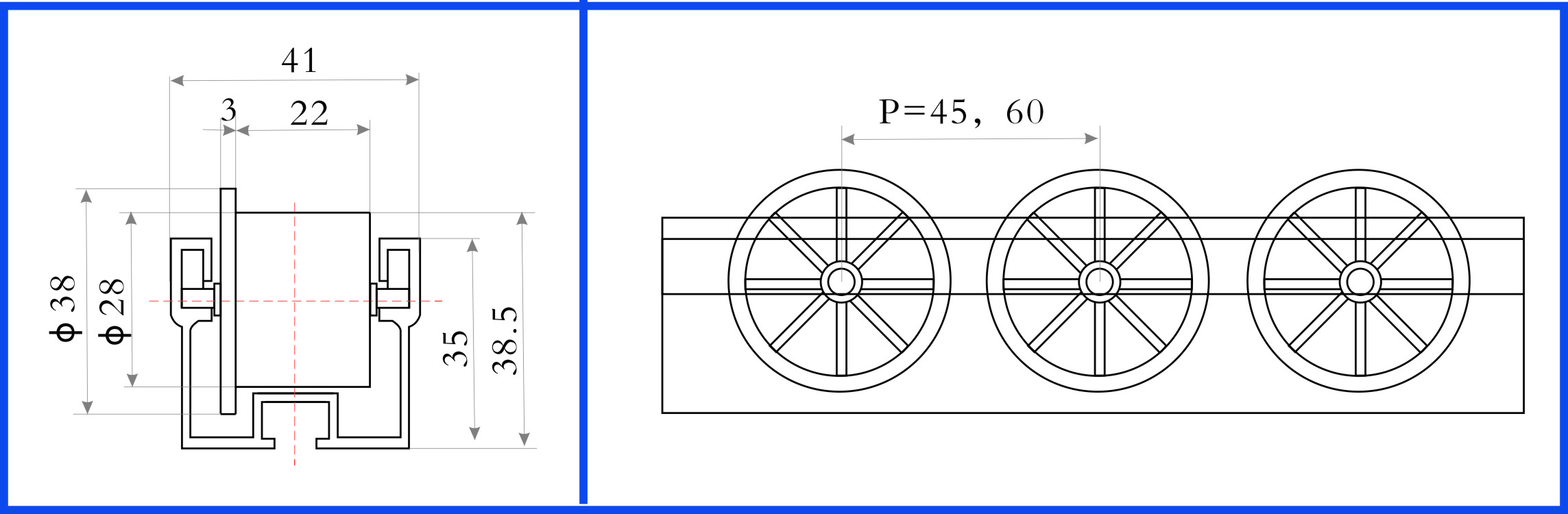 Aluminum Roller Track SK-ALD-42A