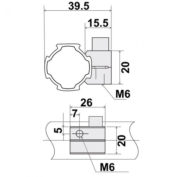 Aluminum Pipe Joint SK-L11