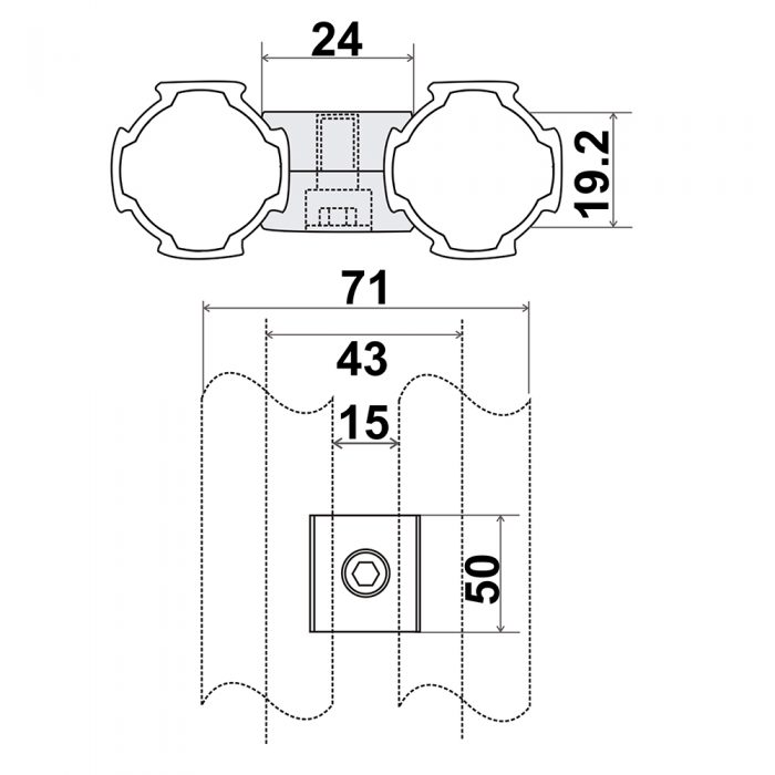 Aluminum Pipe Joint SK-L16