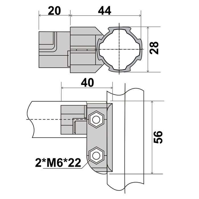 Aluminum Pipe Joint SK-L19