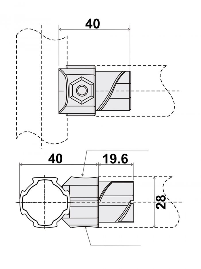 Aluminum Pipe Joint SK-L1D