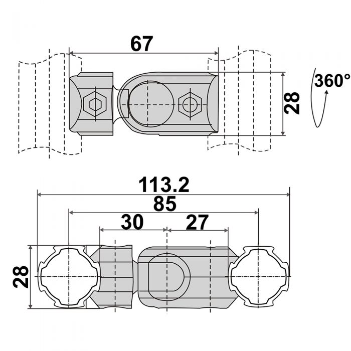 Aluminum Pipe Joint SK-L20