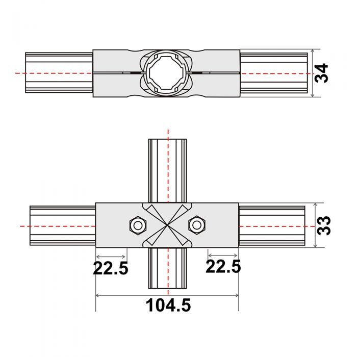 Aluminum Pipe Joint SK-L23