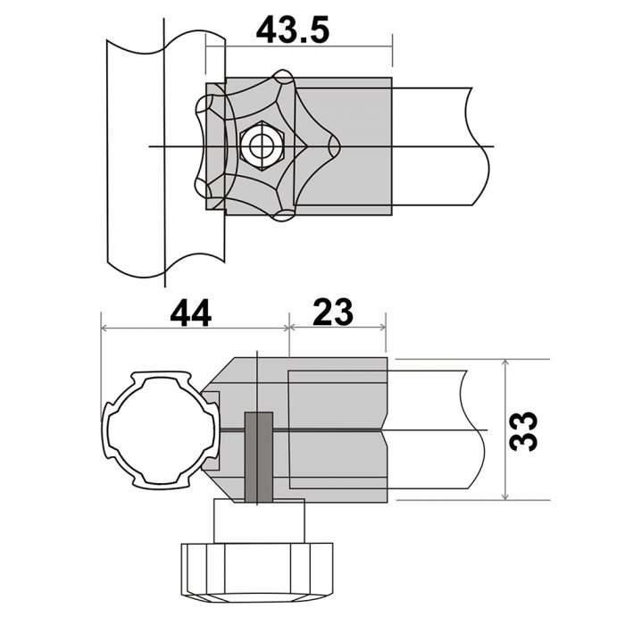 Aluminum Pipe Joint SK-L30