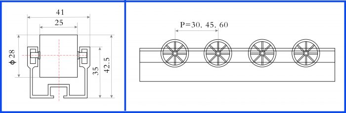 Roller Track SK-AL-42B