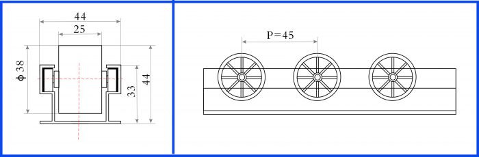 Roller Track SK-AL-44A