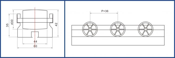 Roller Track SK-AL-60C