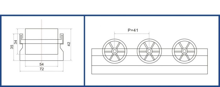 Roller Track SK-AL-72A